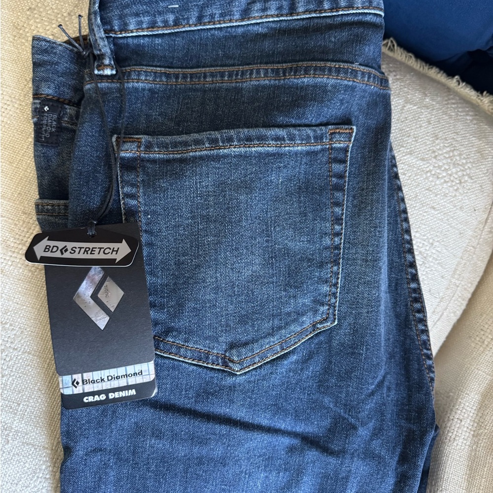 Black Diamond Dark Blue Slim Straight Jeans